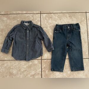 (2) Gently used Calvin Klein Jeans 18 Month Sets